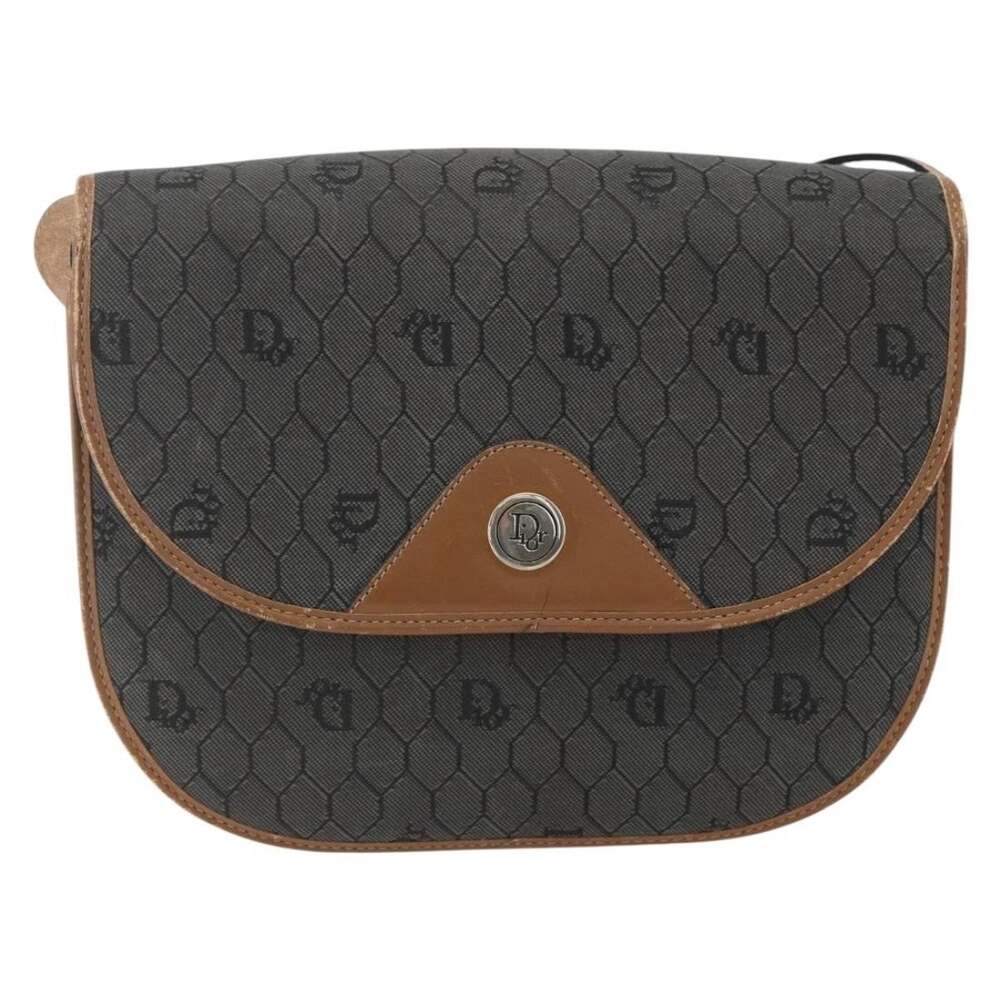 Dior Honeycomb Canvas Shoulder Bag Gray